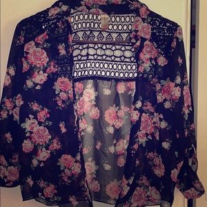 A flower button up shirt